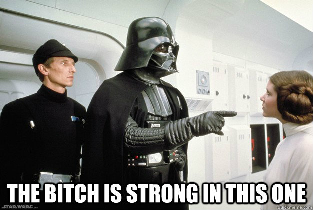  The bitch is strong in this one -  The bitch is strong in this one  Darth Vader