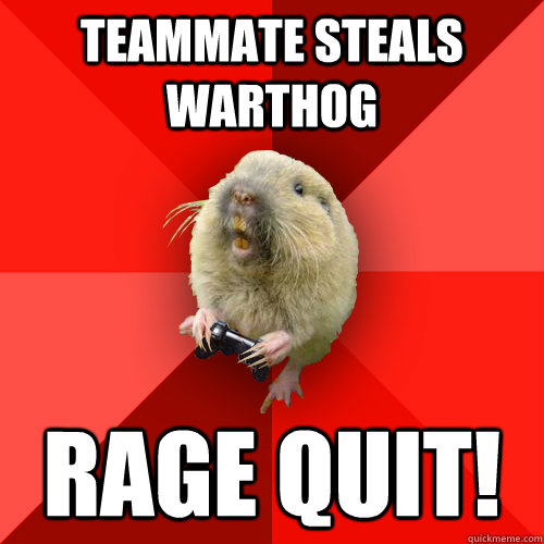 Teammate steals warthog Rage quit!  Gaming Gopher