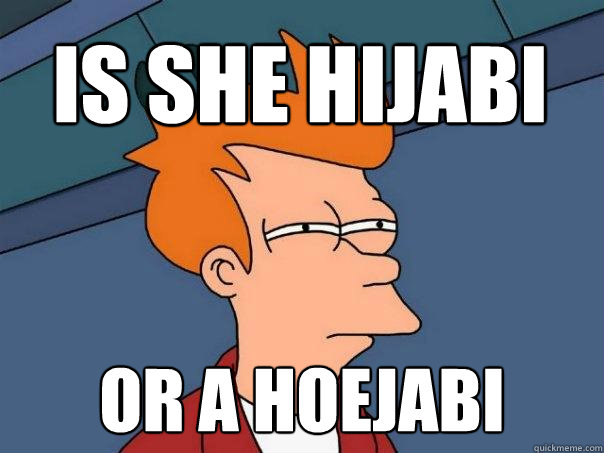 Is she Hijabi Or a hoejabi  Futurama Fry