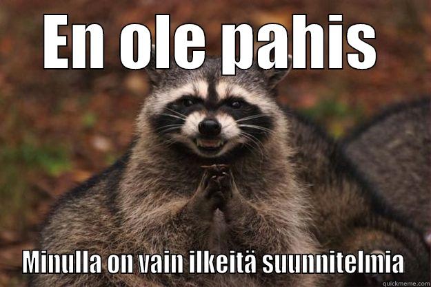 En ole pahis - EN OLE PAHIS MINULLA ON VAIN ILKEITÄ SUUNNITELMIA Evil Plotting Raccoon