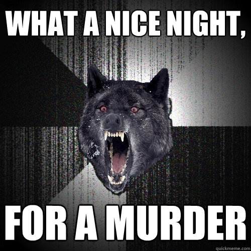 WHAT A NICE NIGHT, FOR A MURDER  Insanity Wolf