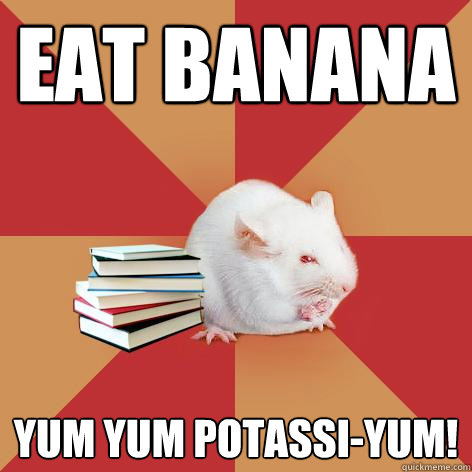 Eat Banana Yum Yum Potassi-yum!  Science Major Mouse