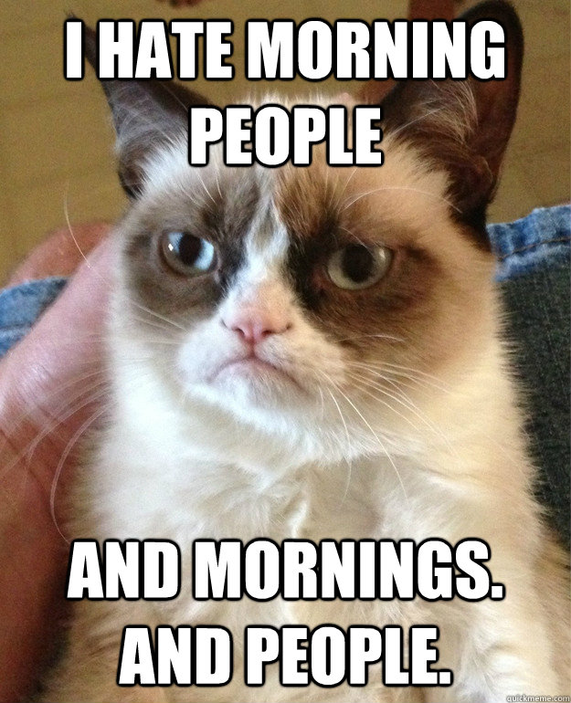 I hate morning people And mornings. And people. - I hate morning people And mornings. And people.  Misc