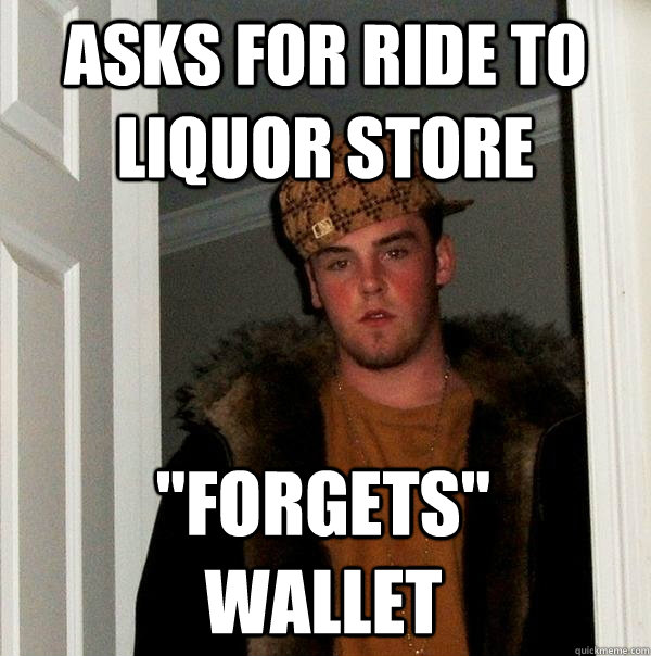 Asks for ride to liquor store 