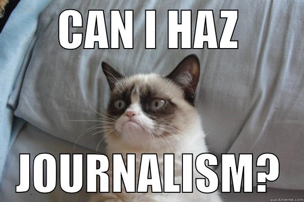 CAN I HAZ JOURNALISM? Grumpy Cat