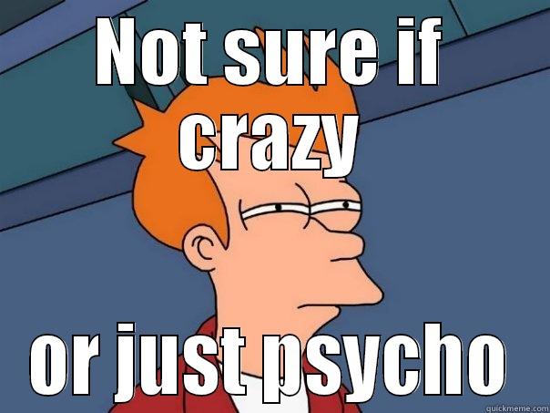 NOT SURE IF CRAZY OR JUST PSYCHO Futurama Fry