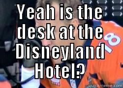 YEAH IS THE DESK AT THE DISNEYLAND HOTEL?  Misc