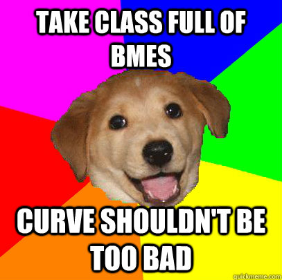 take class full of BMEs Curve shouldn't be too bad  Advice Dog