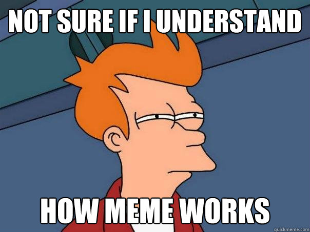 Not sure if i understand how meme works    Futurama Fry