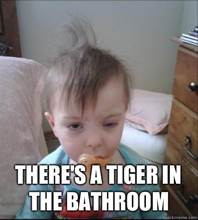  There's a tiger in the bathroom  Party Toddler