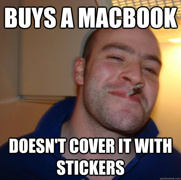 buys a MacBook doesn't cover it with stickers - buys a MacBook doesn't cover it with stickers  Misc