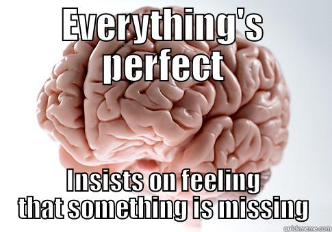 ultraus brein - EVERYTHING'S PERFECT INSISTS ON FEELING THAT SOMETHING IS MISSING Scumbag Brain