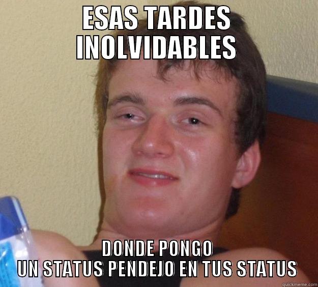 ESAS TARDES INOLVIDABLES DONDE PONGO UN STATUS PENDEJO EN TUS STATUS 10 Guy