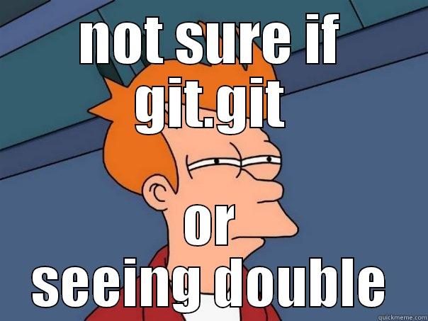 NOT SURE IF GIT.GIT OR SEEING DOUBLE Futurama Fry