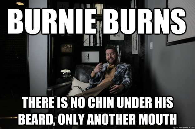 Burnie Burns There is no chin under his beard, only another mouth  benevolent bro burnie