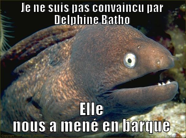 JE NE SUIS PAS CONVAINCU PAR DELPHINE BATHO ELLE NOUS A MENÉ EN BARQUE Bad Joke Eel