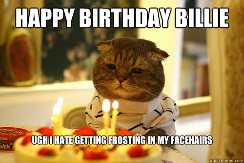 funny birthday cat meme