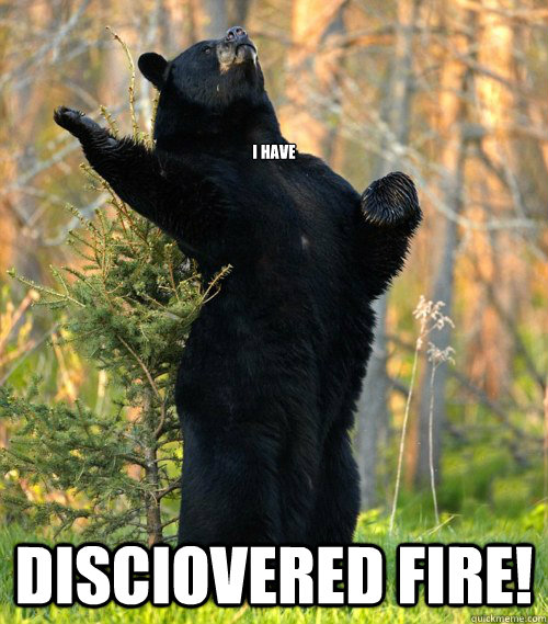 I have Disciovered fire! - I have Disciovered fire!  opera bear