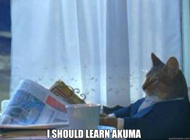 I should learn akuma
   I should buy a boat cat