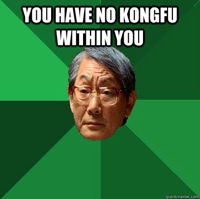 you have no kongfu within you   High Expectations Asian Father