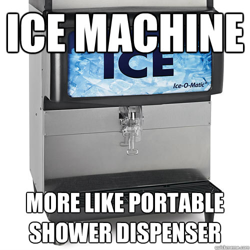 Ice Machine more like portable shower dispenser - Ice Machine more like portable shower dispenser  Shower ice