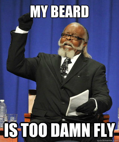 My Beard is too damn fly  The Rent Is Too Damn High