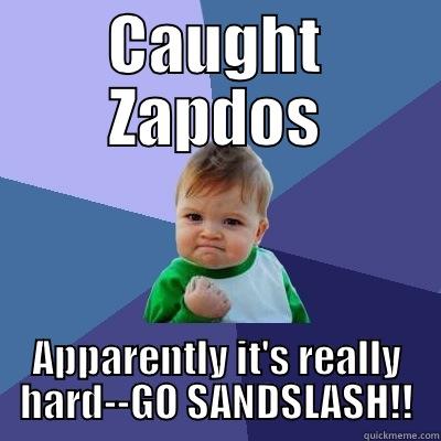 Playing Pokemon Gold on the Gameboy Color - CAUGHT ZAPDOS APPARENTLY IT'S REALLY HARD--GO SANDSLASH!! Success Kid