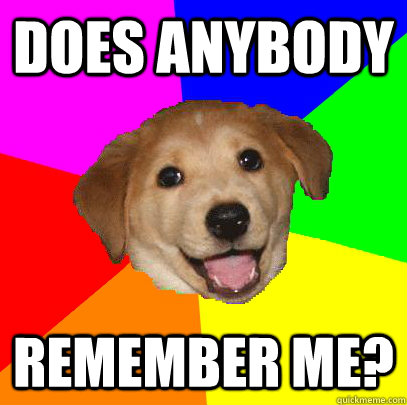 does anybody remember me?  Advice Dog