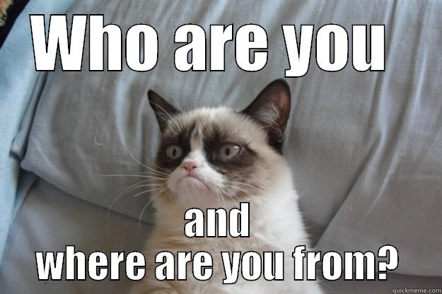 WHO ARE YOU  AND WHERE ARE YOU FROM? Grumpy Cat