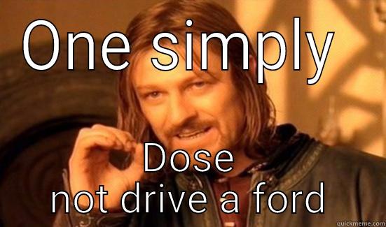 ONE SIMPLY  DOSE NOT DRIVE A FORD Boromir