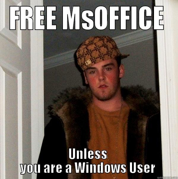 FREE MSOFFICE UNLESS YOU ARE A WINDOWS USER Scumbag Steve