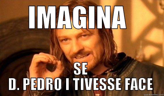 IMAGINA  SE D. PEDRO I TIVESSE FACE One Does Not Simply