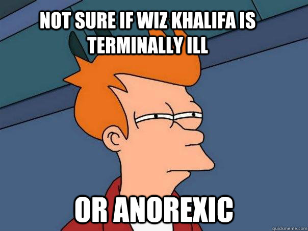 Not sure if Wiz Khalifa is terminally ill or anorexic   Futurama Fry