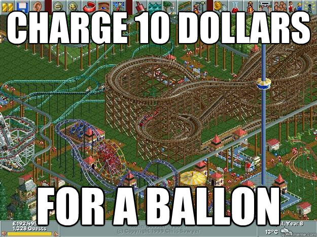 charge 10 dollars for a ballon  