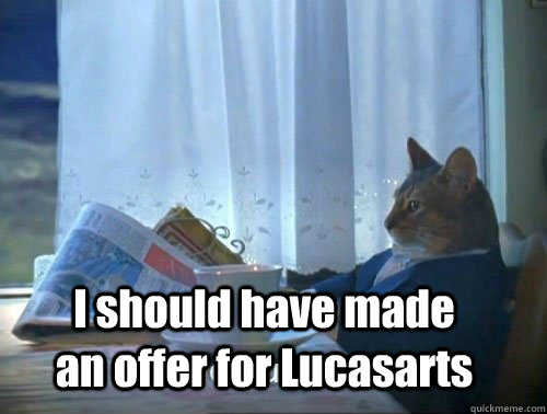 I should have made an offer for Lucasarts  Fancy Cat