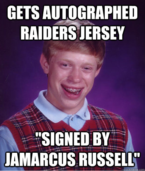 Gets Autographed Raiders Jersey 