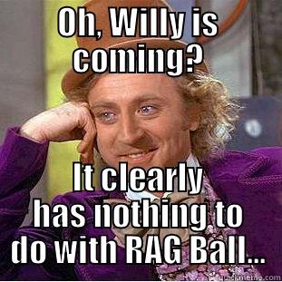 OH, WILLY IS COMING? IT CLEARLY HAS NOTHING TO DO WITH RAG BALL... Condescending Wonka