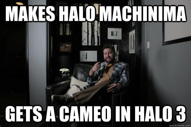 makes halo machinima gets a cameo in halo 3  benevolent bro burnie