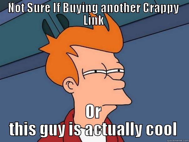 NOT SURE IF BUYING ANOTHER CRAPPY LINK OR THIS GUY IS ACTUALLY COOL Futurama Fry