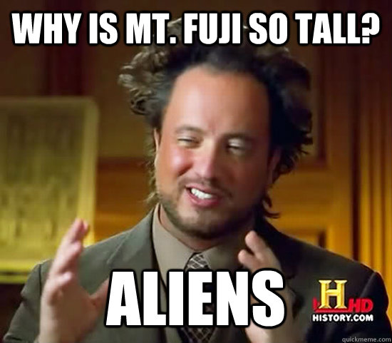 Why is Mt. Fuji so tall? Aliens  Ancient Aliens