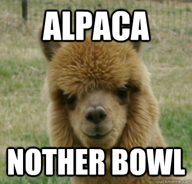 Alpaca nother bowl - Alpaca nother bowl  Good Guy Alpaca