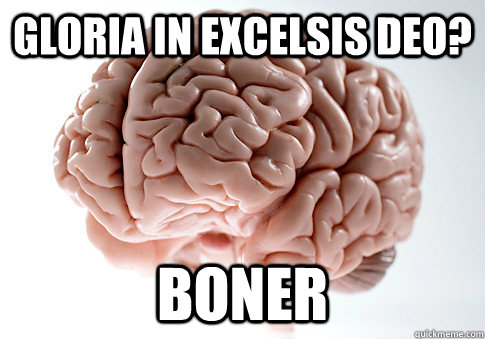 GLORIA IN EXCELSIS DEO? BONER   Scumbag Brain