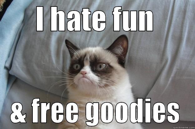 I HATE FUN & FREE GOODIES Grumpy Cat