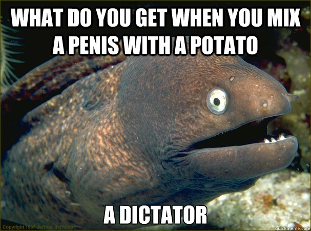 What do you get when you mix a penis with a potato A dictator   Bad Joke Eel