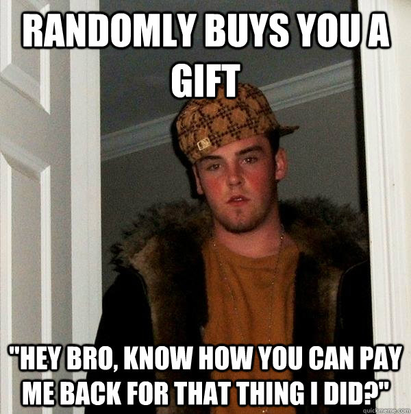 Randomly buys you a gift 