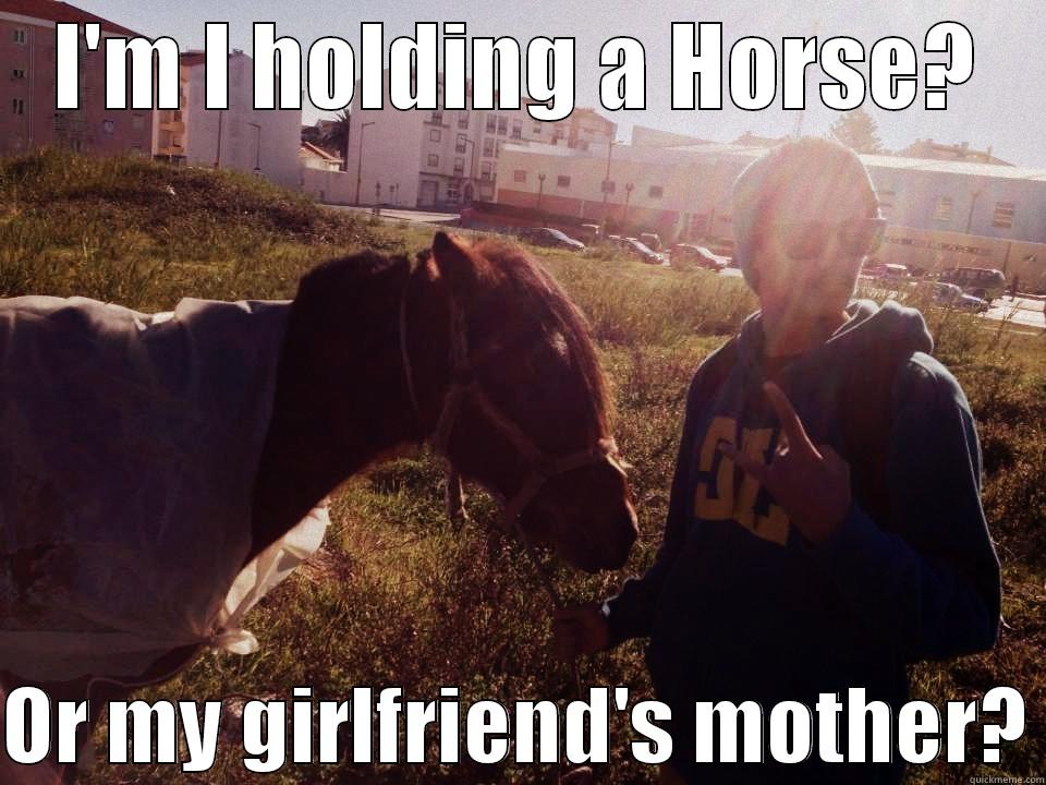 I'M I HOLDING A HORSE?  OR MY GIRLFRIEND'S MOTHER? Misc