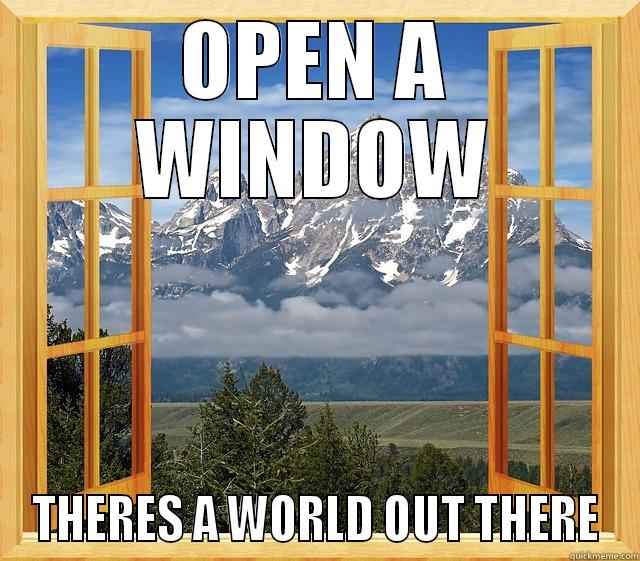 OPEN A WINDOW THERES A WORLD OUT THERE Misc