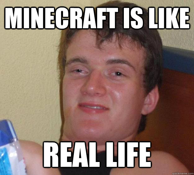 MineCraft is like real life - MineCraft is like real life  10 Guy