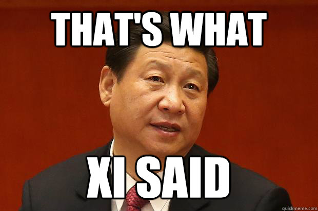 that's what xi said - that's what xi said  Thats what Xi said!