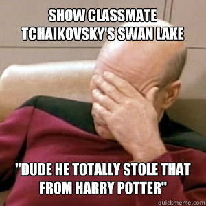 Show classmate TCHAIKOVSKY's swan lake 